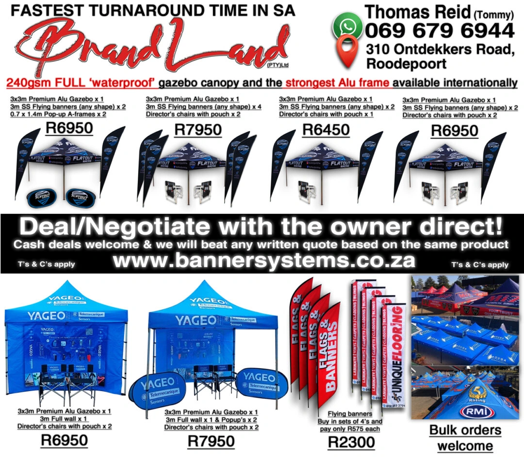 Quality branded gazebos made to order We are the largest branded gazebo factory in South Africa and supply direct