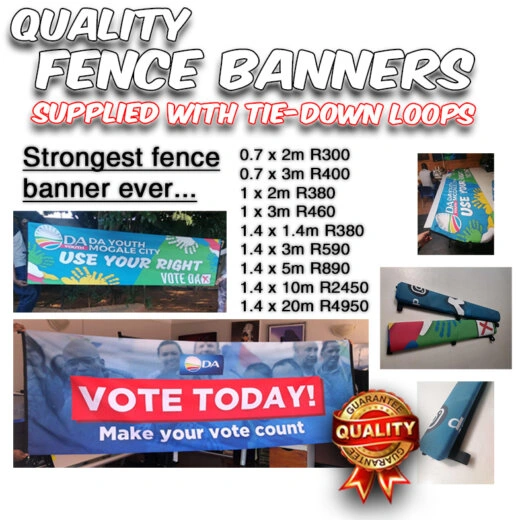 Budget flags and banners direct from the largest flag and banner factory in SA