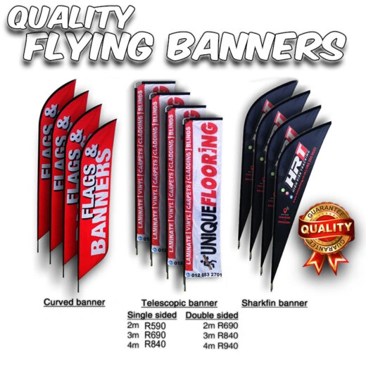Budget flags and banners direct from the largest flag and banner factory in SA